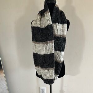 Striped Knit Infinity Scarf